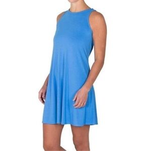 Free Fly Bamboo Flex Sleeveless Tank Dress Marine Blue Large